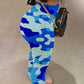 Plus Size Colorful Camouflage Wrinkled Pants