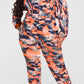 Plus Size Camouflage Hooded Pocket Two Piece Outfits