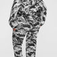 Plus Size Camouflage Hooded Pocket Two Piece Outfits