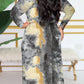 Plus Size Drawstring Tie Dye Maxi Dress