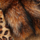 Plus Size Faux Fur Collar Leopard Print Coat