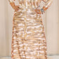 Plus Size Drawstring Tie Dye Maxi Dress