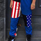 Plus Size Color Block Casual Pants