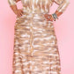 Plus Size Drawstring Tie Dye Maxi Dress