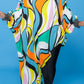 Plus Size Asymmetric Hem Print Top