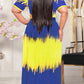 Plus Size Asymmetric Hem See-through Dress