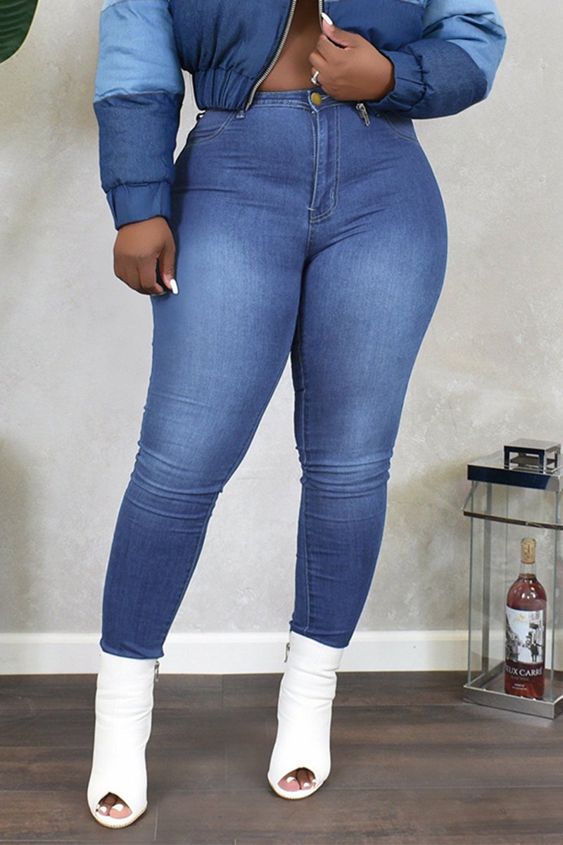 Plus Size Back Bandage Solid Color Pants