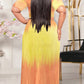 Plus Size Asymmetric Hem See-through Dress