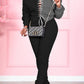 Plus Size Bandage Color Block Top & Pants