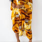 Plus Size Digital Print Side Slit Casual Dress