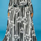 Plus Size Digital Print Dress Without Belt