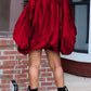 Plus Size Colorful Lip Lantern Sleeve Mini Dress