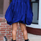Plus Size Colorful Lip Lantern Sleeve Mini Dress