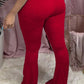 Plus Size Flared Solid Color Pants