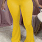 Plus Size Flared Solid Color Pants