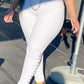 Plus Size Eyelet Detail High Waist Jeans