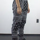 Plus Size Digital Print Pocket Drawstring Waist Pants