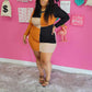 Plus Size Color Block Bodycon Mini Dress