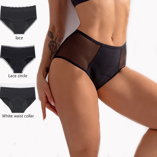 Large Size Ladies Cotton Physiological Underwear Front And Rear Leak-proof Four-layer Sanitary Napkin-free Aunt Panties