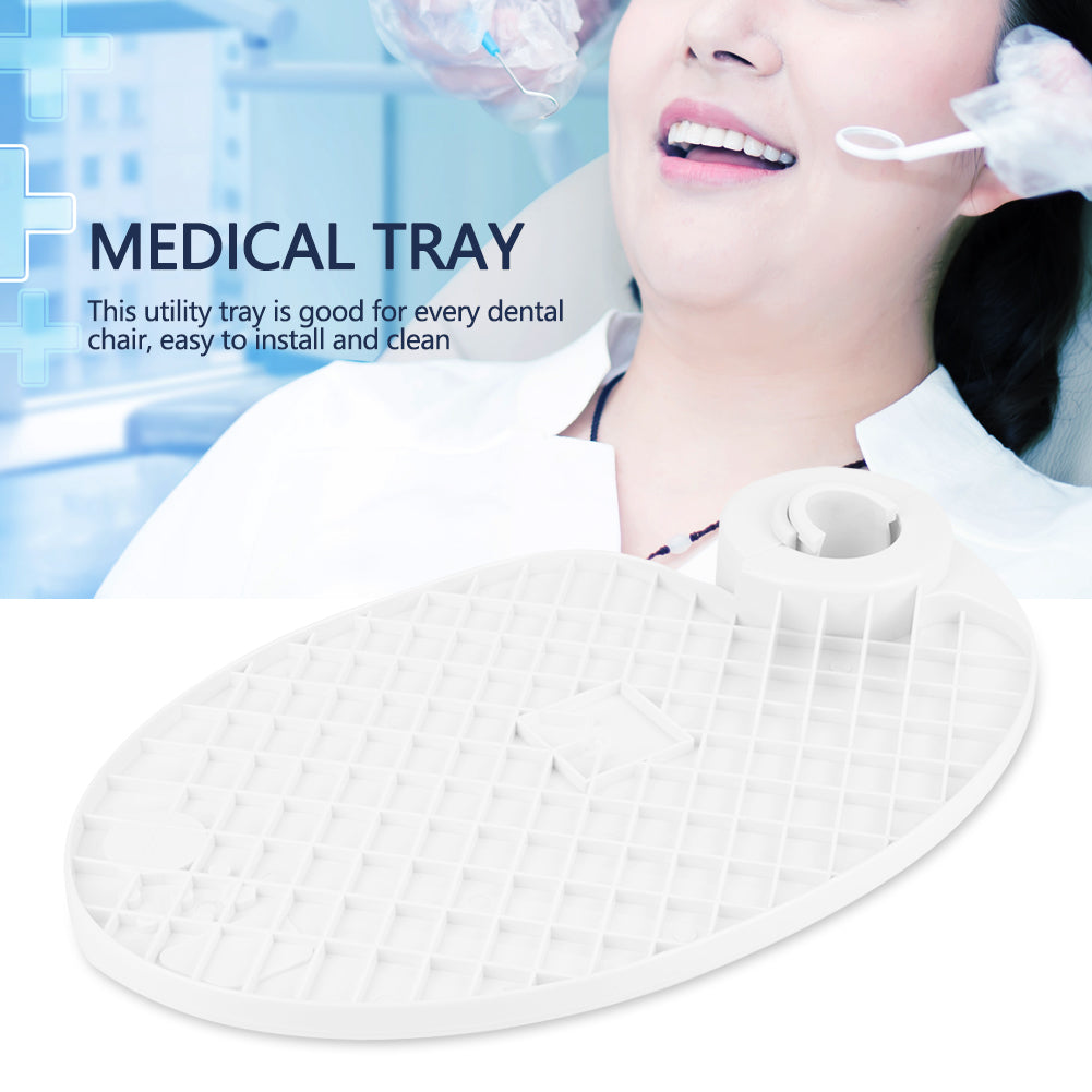 Dental Scaler Tray Plastic Plate Post Mounted Shelf Tray Table Shape Clinic Dentistry Chair Accessories For Every Dental Chair