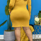 Plus Size Drawstring Off The Shoulder Midi Dress