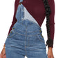 Plus Size Denim Hole Pocket Overall