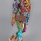 Plus Size Digital Print Round Neck Two Piece Sets