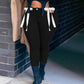 Plus Size Denim Strapped Hole Skinny Jeans