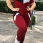 Plus Size Color Patchwork Two Piece Sets