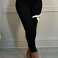 Plus Size Denim Hole Tassels High Waist Jeans